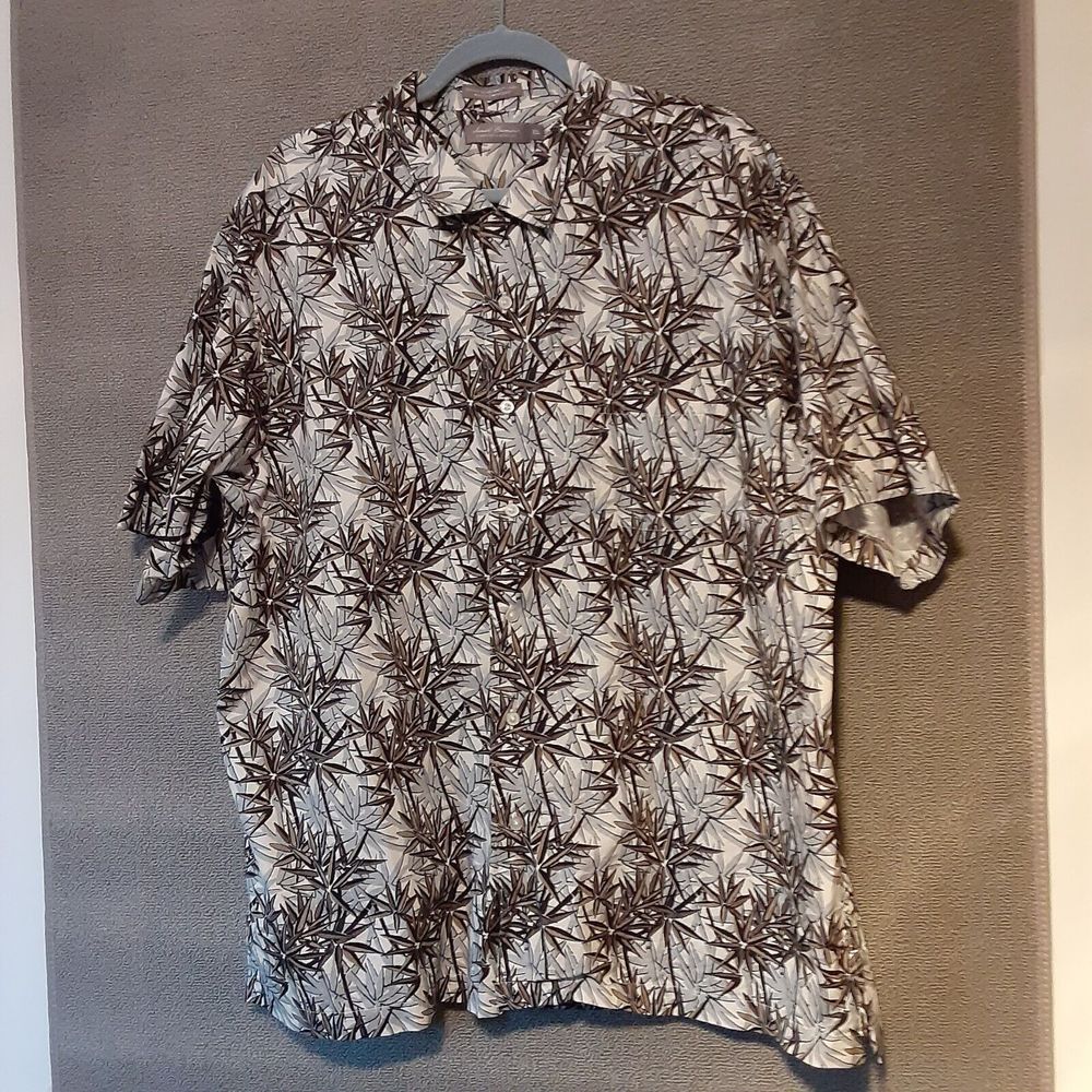 Daniel Cremieux Mens Hawaiian Aloha XXL Shirt Bamboo Tropical 2XL